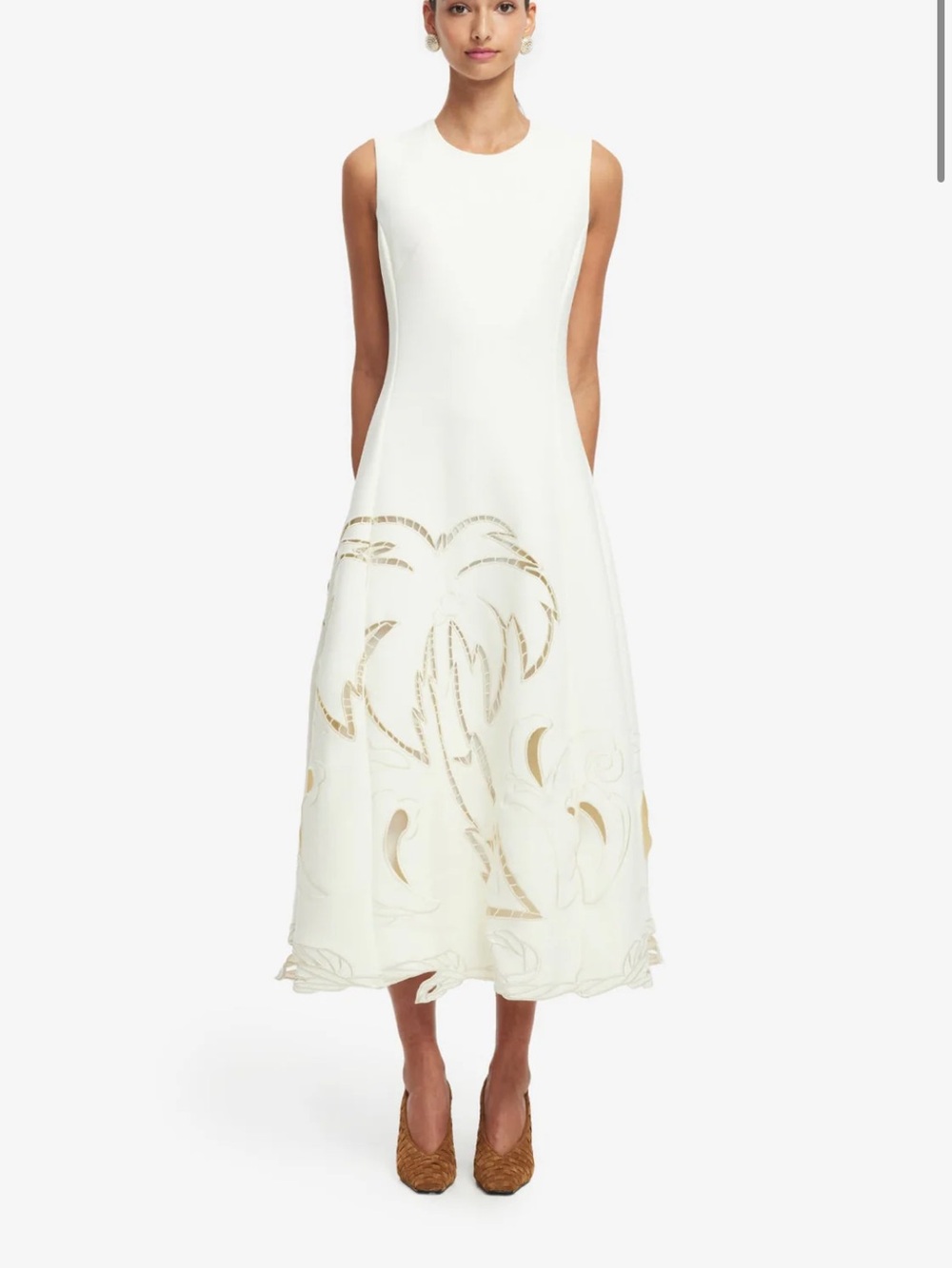 Vanilla Cleo Applique Sleeveless Midi Dress - Picture 1 of 2